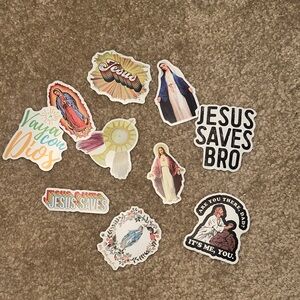 NEW (10) Religious Sticker Set with Jesus and Virgin Mary